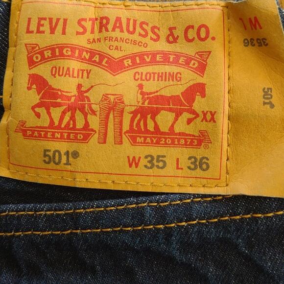 Levi's Original Button Up 501 Jeans - Picture 4 of 4